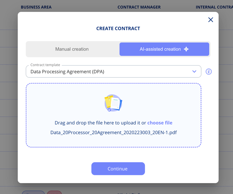 AI-assisted contract creation