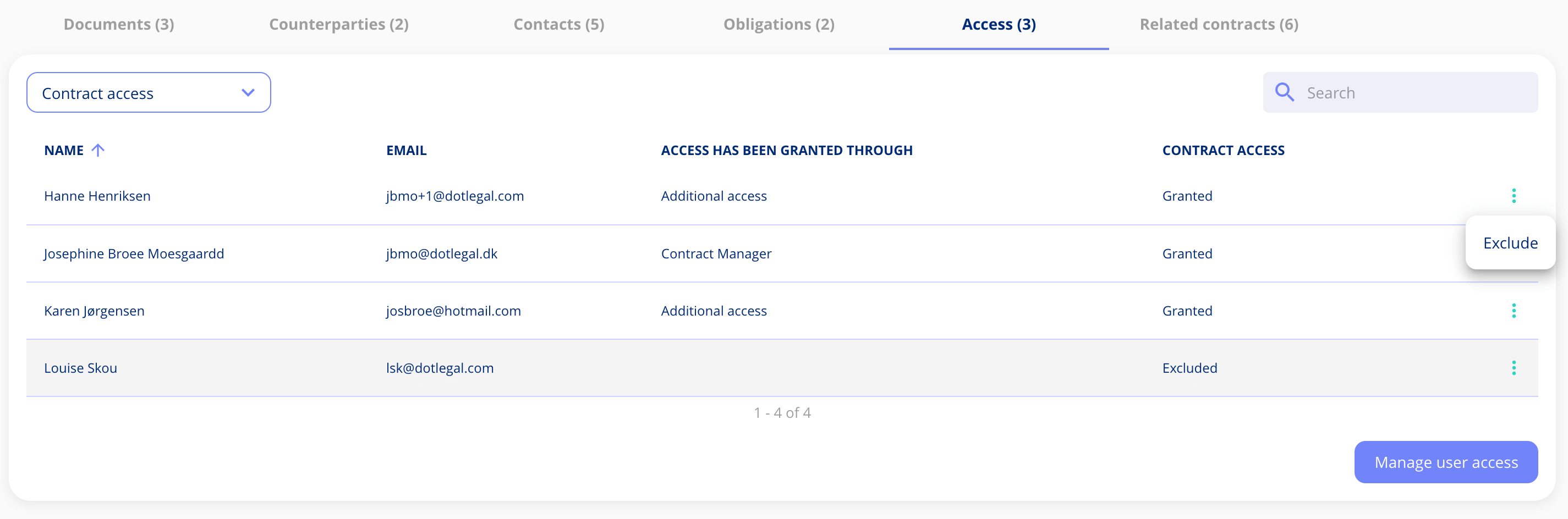Access tab 1
