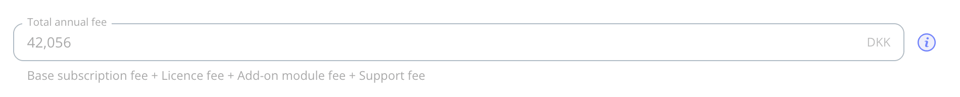 Calculated fee on contract