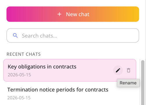 Chat history