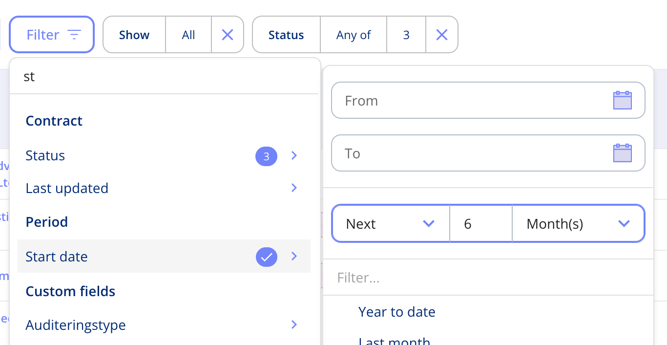 Date filter