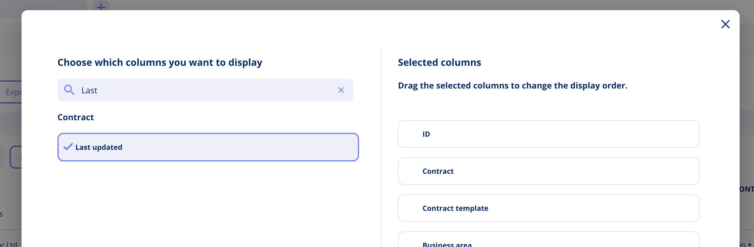 Display last updated