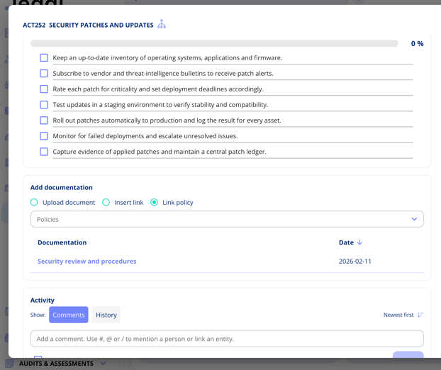 Link policy as documentation