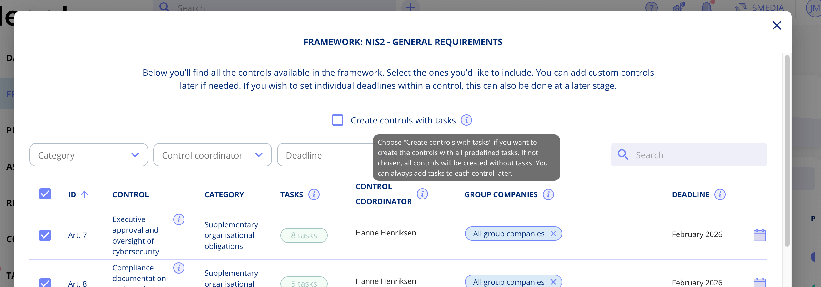 Plan framework with or without tasks