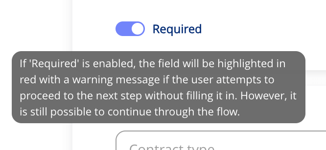 Required field