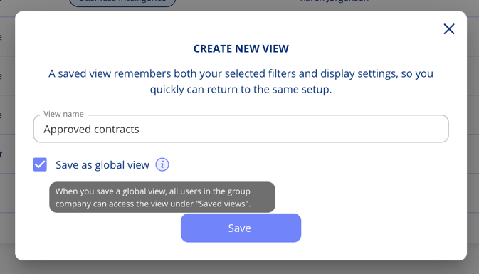 Save as global view