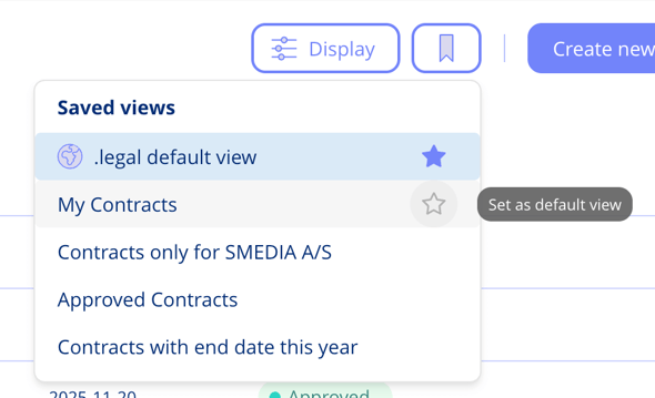 Set as default view