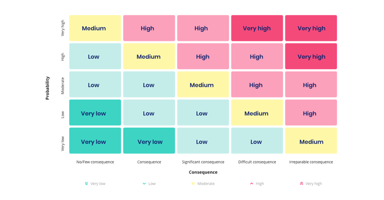 risk matrix - risk levels