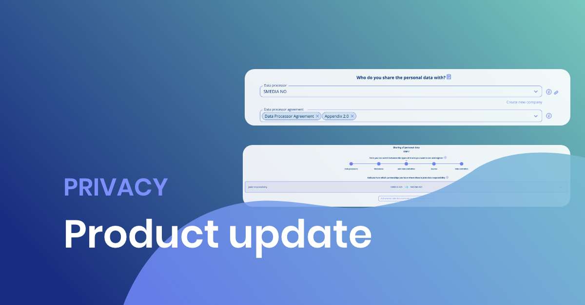 Product update joint data controller