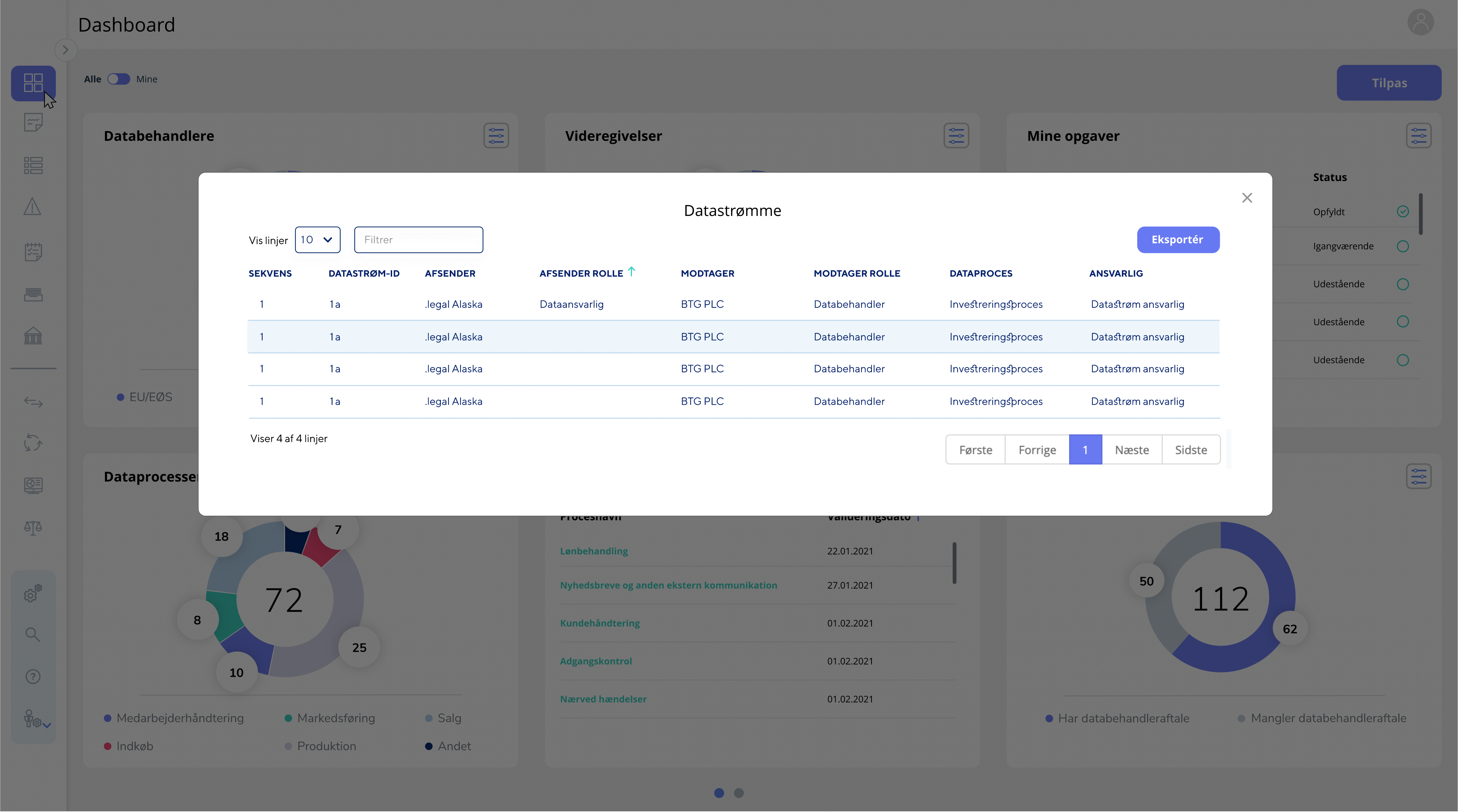 mockup privacy dashboard dive into data