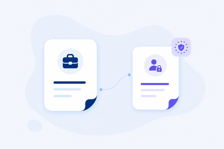 Diagram showing the difference between a vendor contract and a Data Processing Agreement under GDPR Article 28