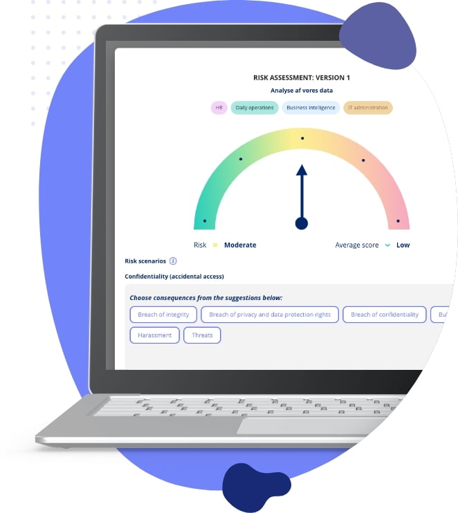 Connected risk management dashboard showing linked assessments and controls