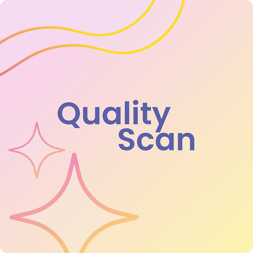 AI-powered document quality scanning showing automated validation against best practice templates