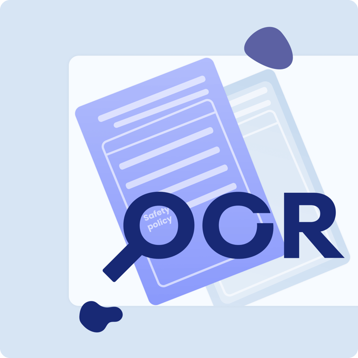 OCR tekstudtrækning der konverterer scannede compliance dokumenter og billeder til søgbar digital tekst