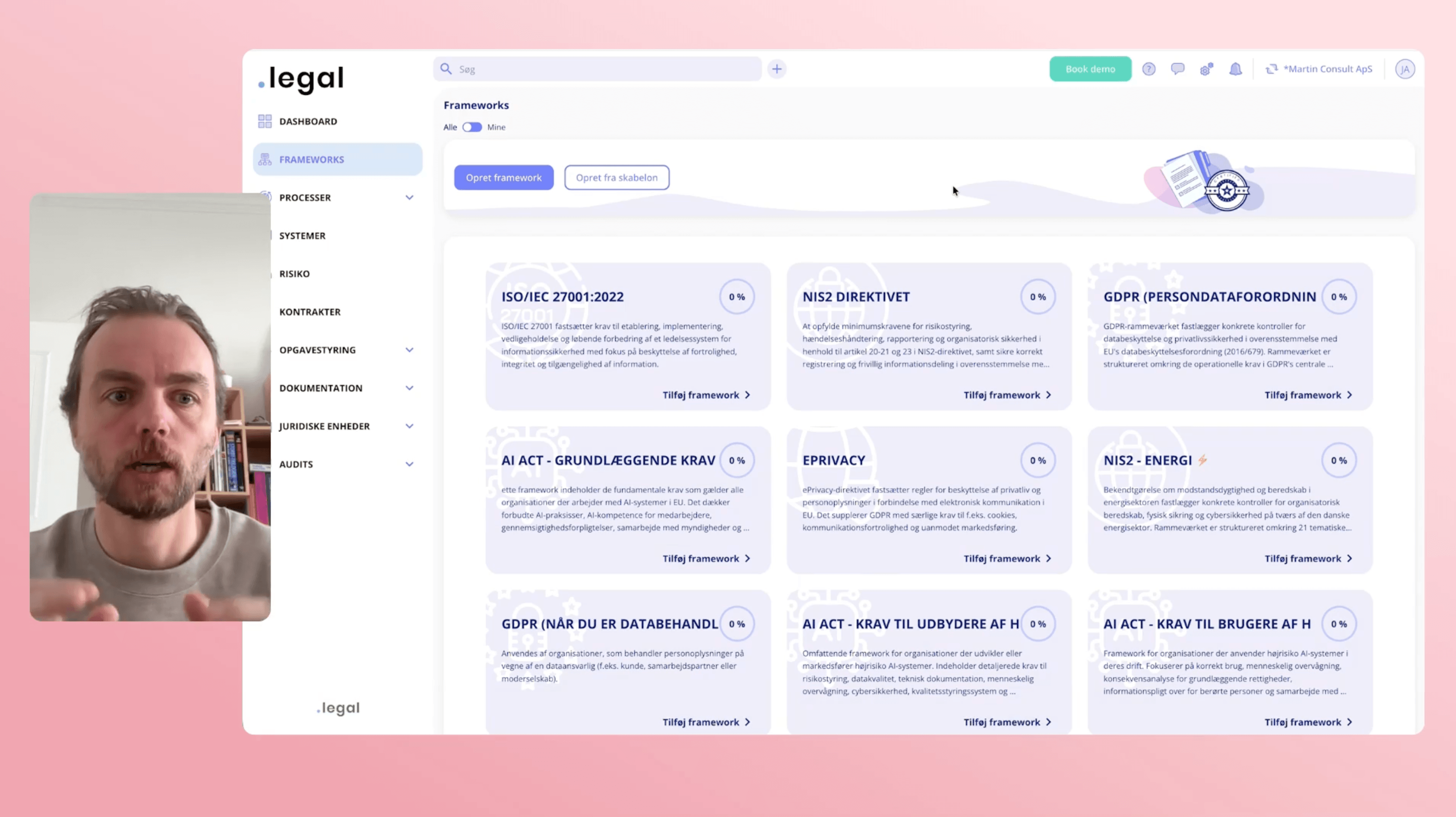 Video af .legal frameworkmodul